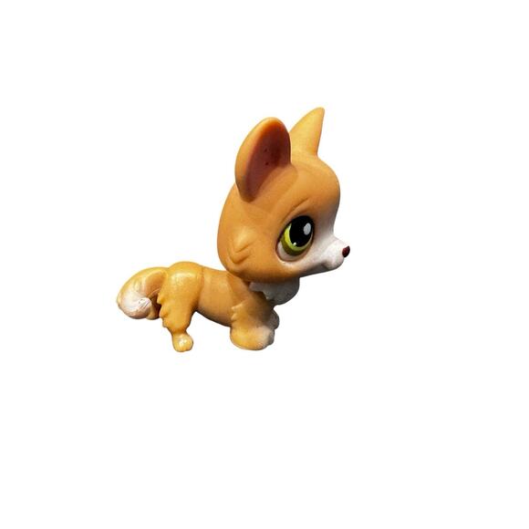 Littlest Pet Shop 2006 Generation 2 LPS #183 Corgi Puppy Brown Green Dot Eyes - Picture 2 of 6